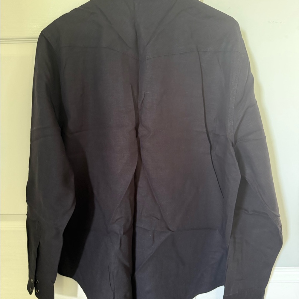 Lucky Brand Dark Linen Blend Shirt - Picture 3 of 3
